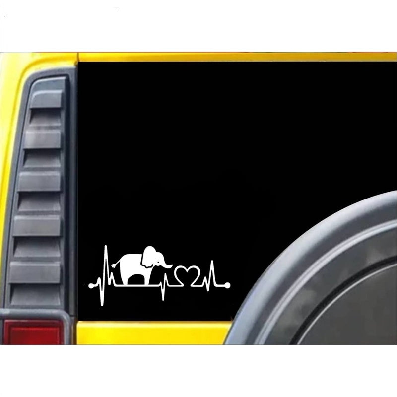 20.3cm*8.9cm Elephant Car Sticker Car Window Sticker Car Styling Vinyl  Home Decoration