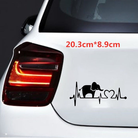 20.3cm*8.9cm Elephant Car Sticker Car Window Sticker Car Styling Vinyl  Home Decoration