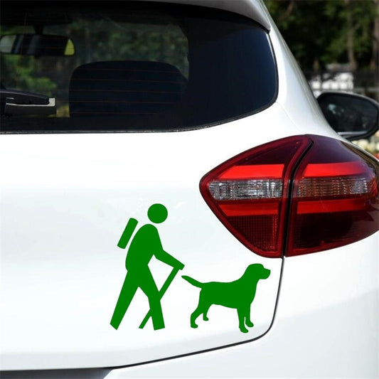 15.7cm*12.7cm Hiker Labrador Retriever Decal Novelty Vinyl Decal Sticker Cars Door Window Bumper Decoration
