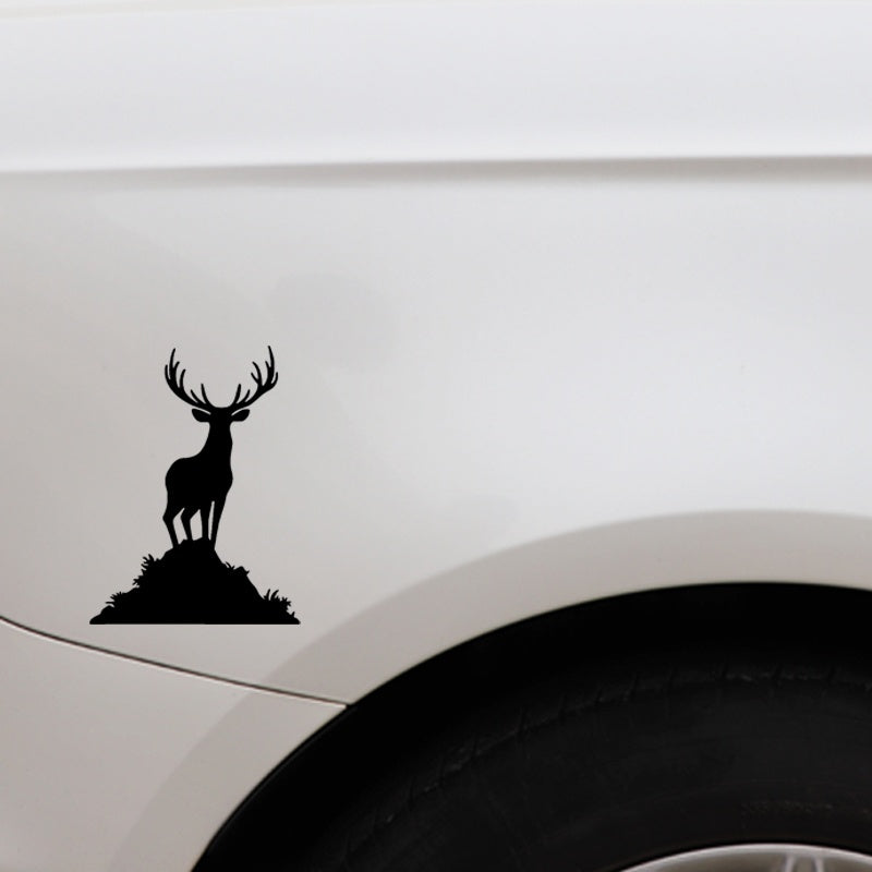 14.5cm*10.9cm Deer Pattern Car Stickers Car Trunk Vinyl Decal Accessories 6 Colors