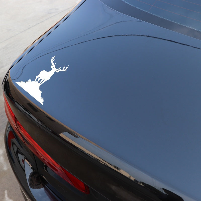 14.5cm*10.9cm Deer Pattern Car Stickers Car Trunk Vinyl Decal Accessories 6 Colors