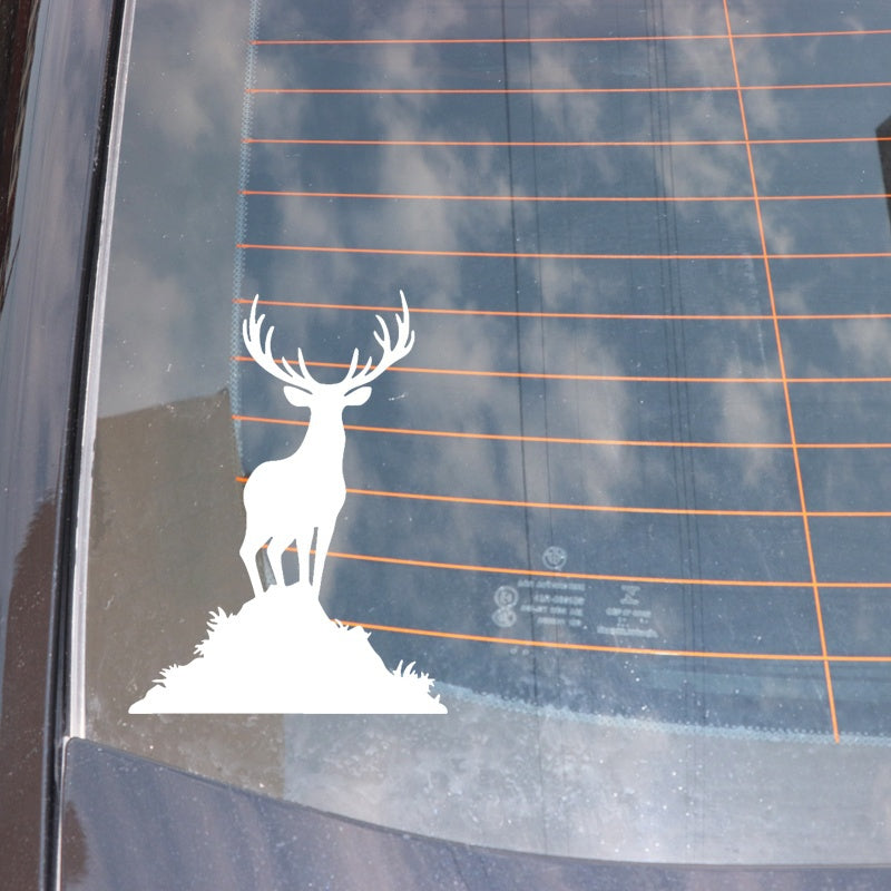 14.5cm*10.9cm Deer Pattern Car Stickers Car Trunk Vinyl Decal Accessories 6 Colors