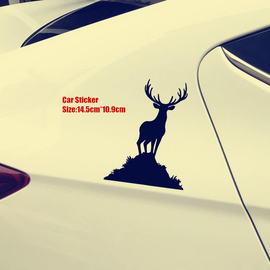 14.5cm*10.9cm Deer Pattern Car Stickers Car Trunk Vinyl Decal Accessories 6 Colors