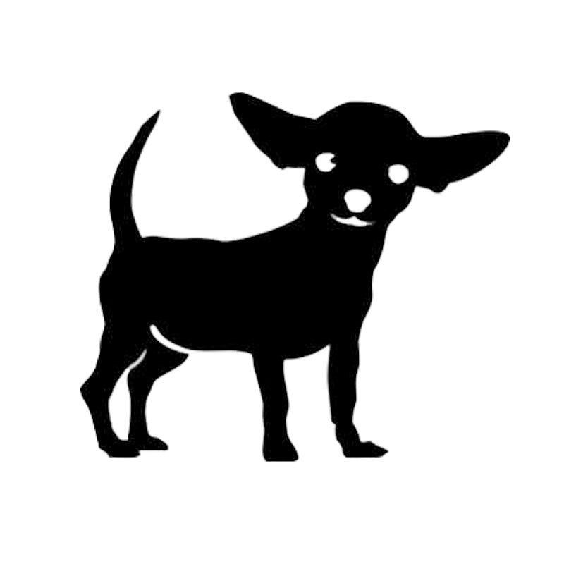 14cm*12cm Cute Chihuahua Dog Car Sticker Car Window Stickers Decor Vinyl Decal Laptop sticker