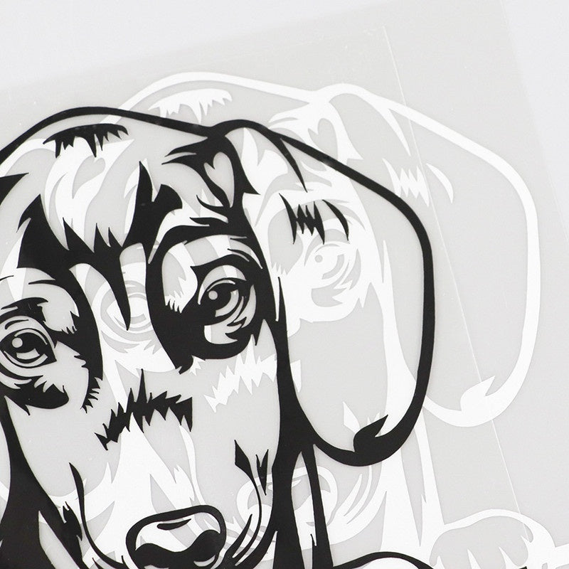 15.4cm*13.6cm Lovely Dachshunds Vinyl Animal Car Sticker Dog Car-Styling Waterproof Decals