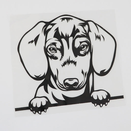 15.4cm*13.6cm Lovely Dachshunds Vinyl Animal Car Sticker Dog Car-Styling Waterproof Decals