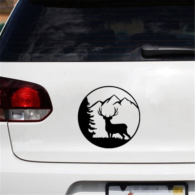 18cm*18cm Cute Deer Stickers Car Door Window Bumper Vinyl Decals Car Accessories Home Decoration