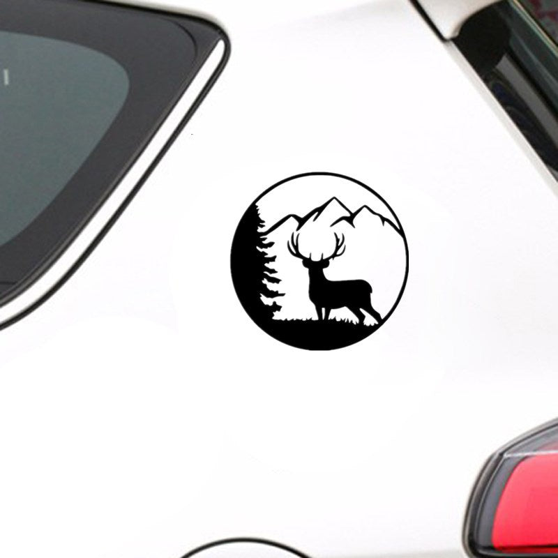 18cm*18cm Cute Deer Stickers Car Door Window Bumper Vinyl Decals Car Accessories Home Decoration