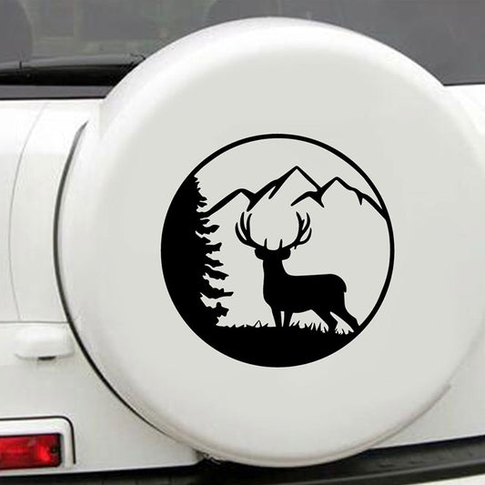 18cm*18cm Cute Deer Stickers Car Door Window Bumper Vinyl Decals Car Accessories Home Decoration