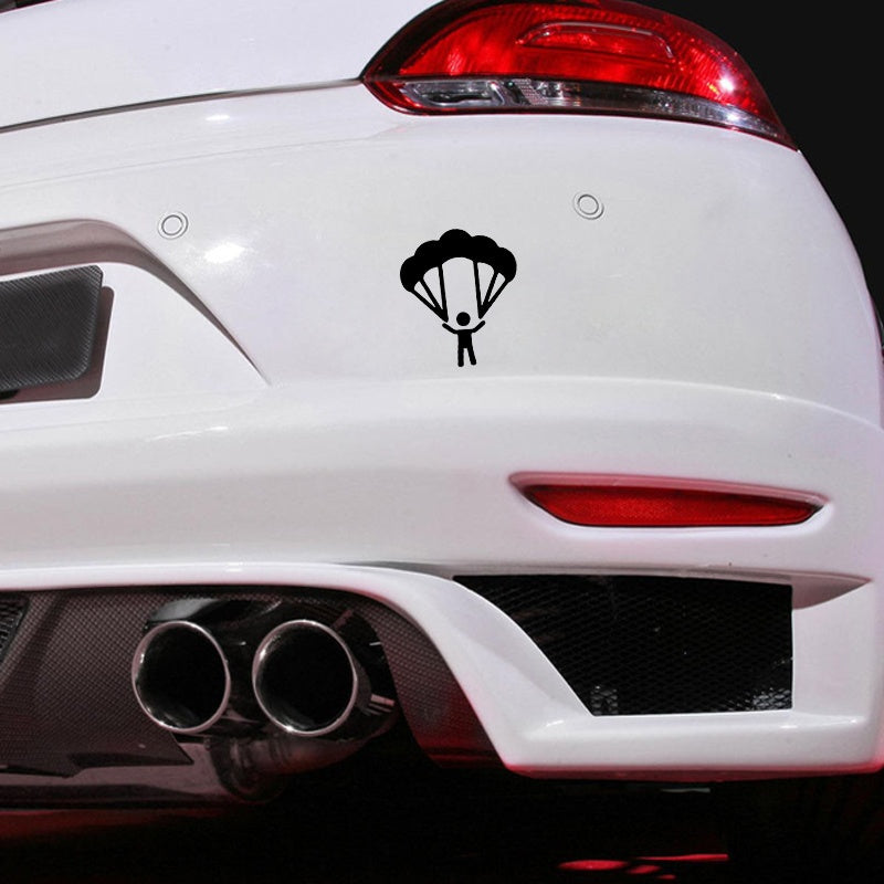 11.9cm*14.1cm Vinyl High Quality Car Sticker Interesting Skydive Parachute Extreme Movement Decoration Silhouette 6 Colors