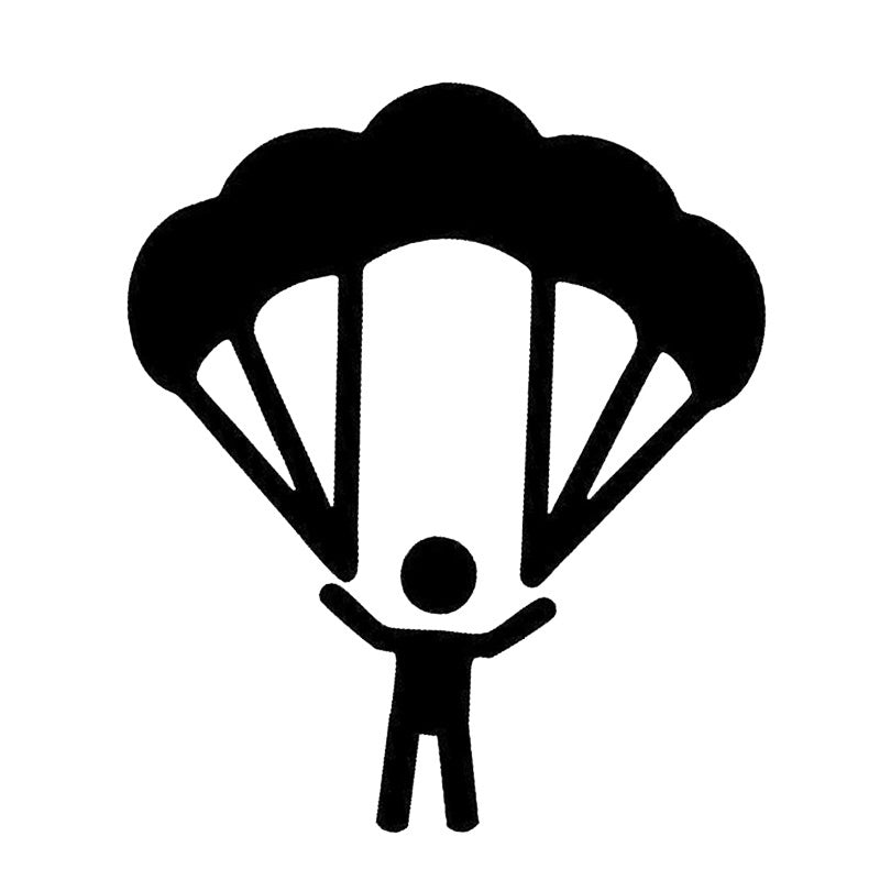 11.9cm*14.1cm Vinyl High Quality Car Sticker Interesting Skydive Parachute Extreme Movement Decoration Silhouette 6 Colors