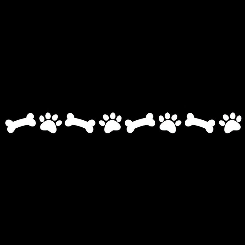 20cm*1.8cm Lovely Paw Prints Dog Bones Vinyl Decals Car-styling Car Sticker