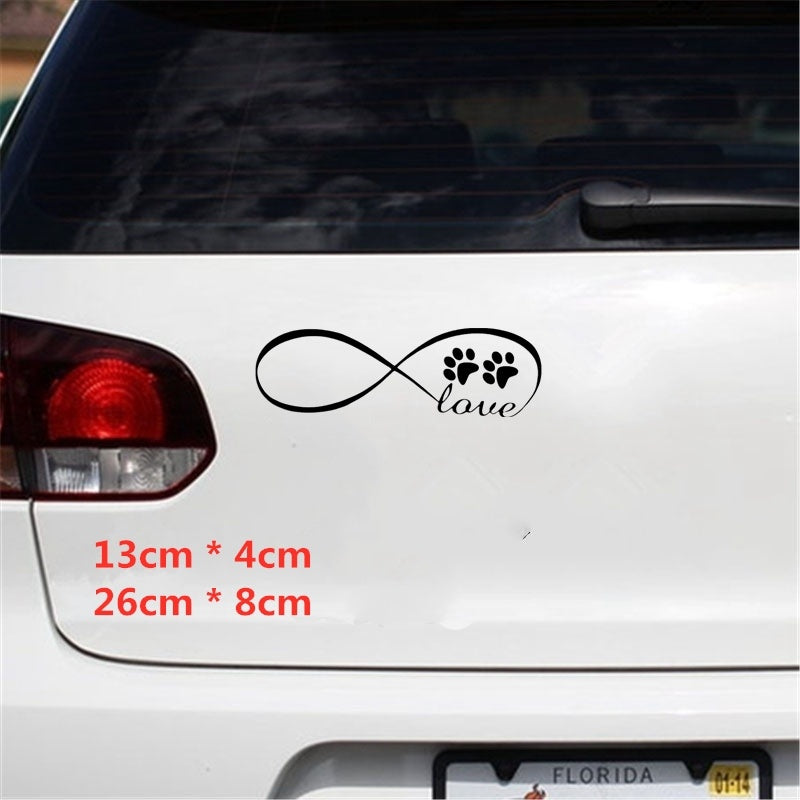 Dog Footprint LOVE Car Sticker Laptop Home Decor Wall Sticker