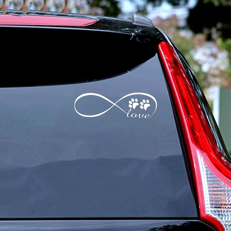 Dog Footprint LOVE Car Sticker Laptop Home Decor Wall Sticker