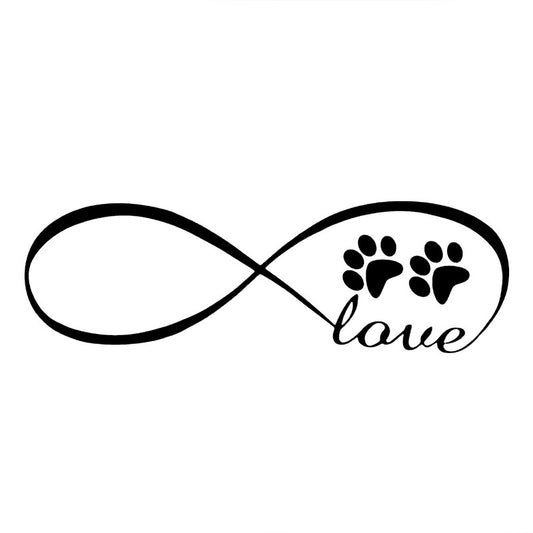 Dog Footprint LOVE Car Sticker Laptop Home Decor Wall Sticker