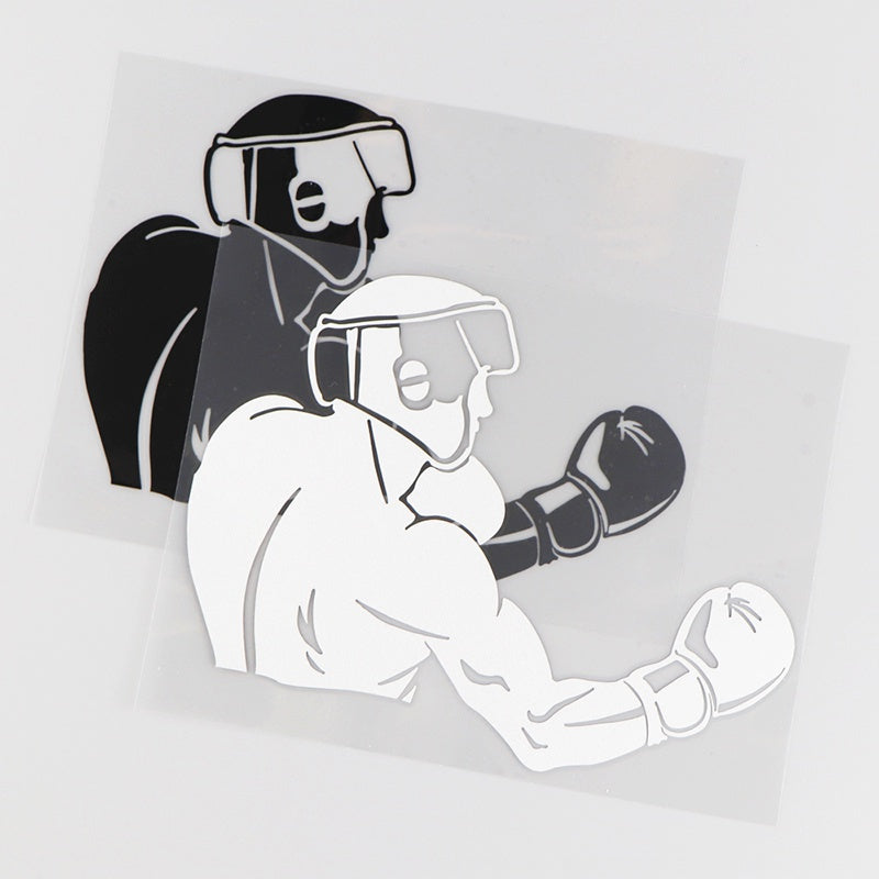 17cm*12.8cm Boxing Pattern Car Sticker Vinyl Decal  Fashion Accessories Car Motorcycle Decoration