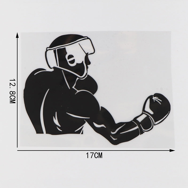 17cm*12.8cm Boxing Pattern Car Sticker Vinyl Decal  Fashion Accessories Car Motorcycle Decoration