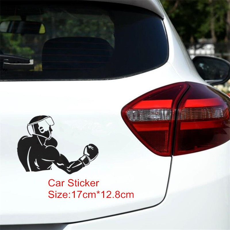 17cm*12.8cm Boxing Pattern Car Sticker Vinyl Decal  Fashion Accessories Car Motorcycle Decoration