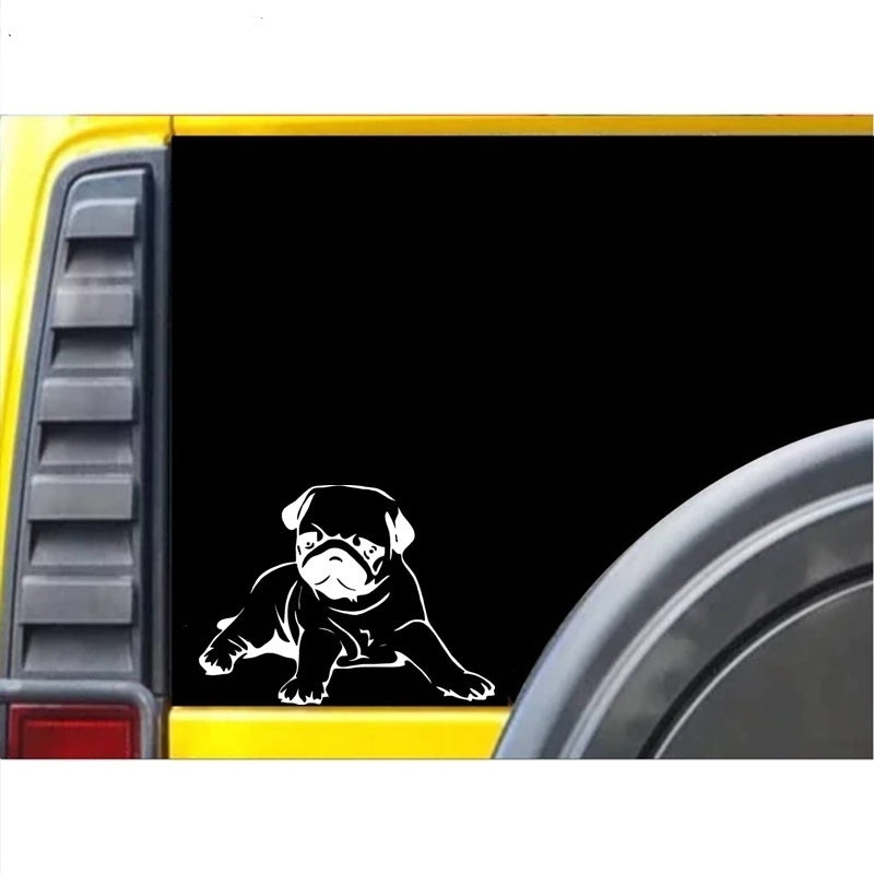 11.3cm*8.4cm Cute Dog Pet Car Sticker Car Window Stickers Fashion Home Decoration Vinyl Wall Sticker