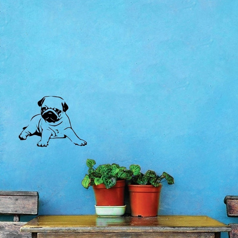 11.3cm*8.4cm Cute Dog Pet Car Sticker Car Window Stickers Fashion Home Decoration Vinyl Wall Sticker