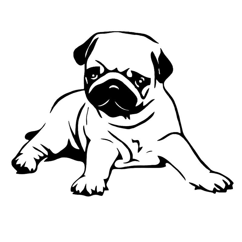 11.3cm*8.4cm Cute Dog Pet Car Sticker Car Window Stickers Fashion Home Decoration Vinyl Wall Sticker