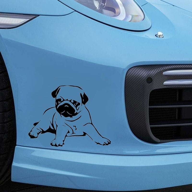11.3cm*8.4cm Cute Dog Pet Car Sticker Car Window Stickers Fashion Home Decoration Vinyl Wall Sticker