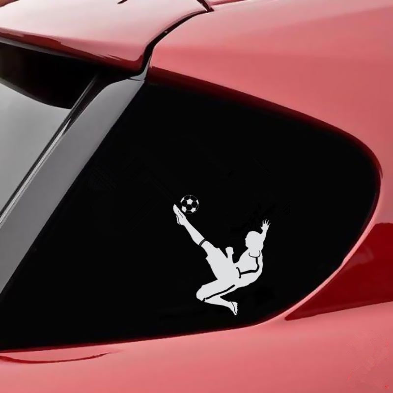 10.1CM*12.7CM Bumper Sticker Football Player Passing Car Stickers  Vinyl Car Decals Styling 6 Colors