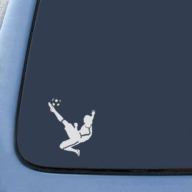 10.1CM*12.7CM Bumper Sticker Football Player Passing Car Stickers  Vinyl Car Decals Styling 6 Colors