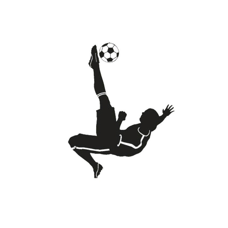 10.1CM*12.7CM Bumper Sticker Football Player Passing Car Stickers  Vinyl Car Decals Styling 6 Colors