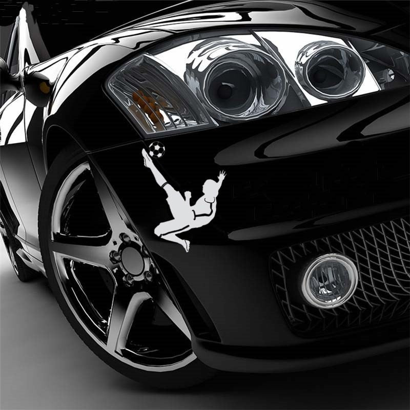 10.1CM*12.7CM Bumper Sticker Football Player Passing Car Stickers  Vinyl Car Decals Styling 6 Colors