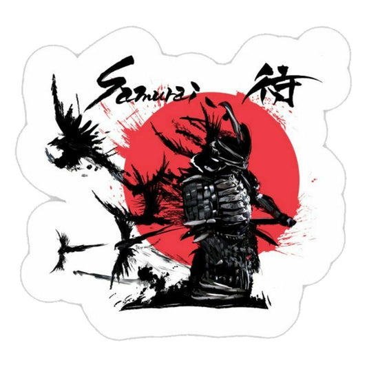 12x12cm Dark Warrior Samurai Japan Car Sticker Bushido Anime Auto Moto Vinyl Decal