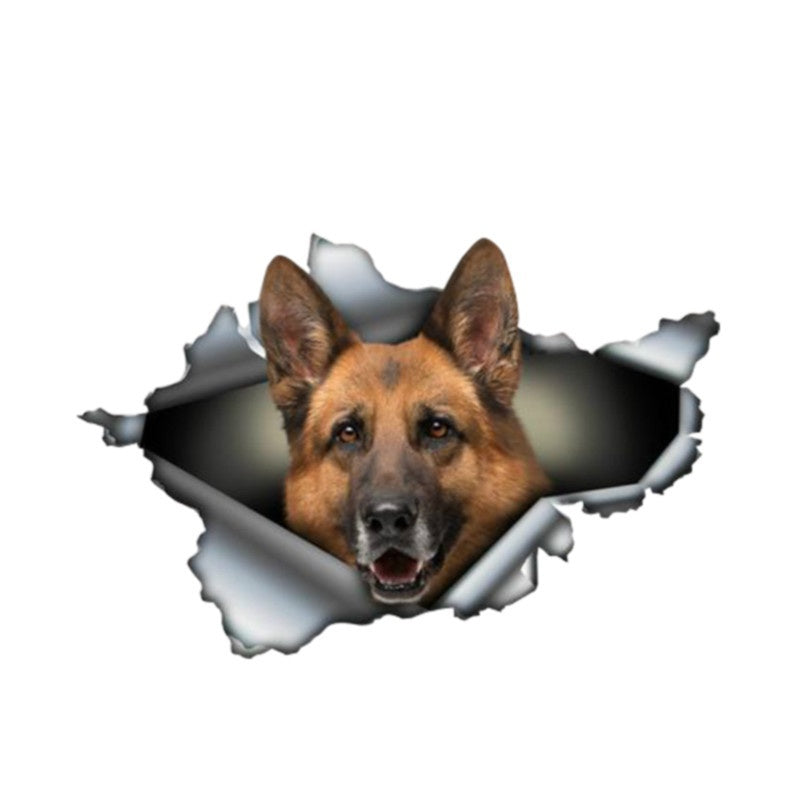 13cm x 8.6cm German shepherd sticker Laptop Decal 3D Graphic Vinyl Decal Car Window Laptop Bumper Animal Car Stickers