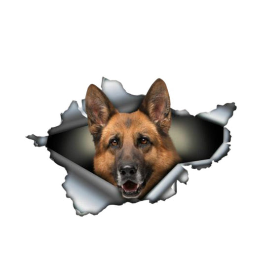 13cm x 8.6cm German shepherd sticker Laptop Decal 3D Graphic Vinyl Decal Car Window Laptop Bumper Animal Car Stickers
