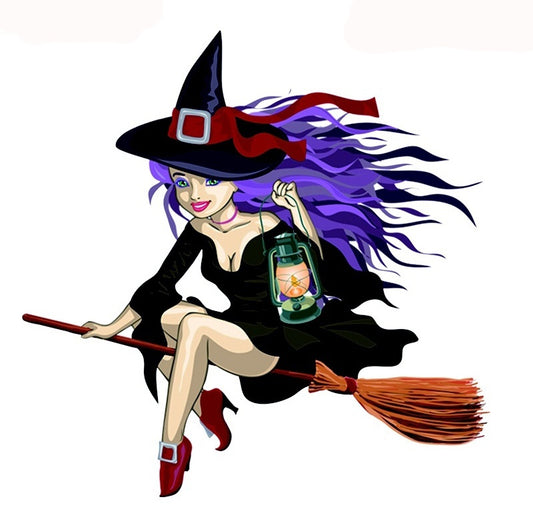 15*15CM Set New Design Witch Funny Car Sticker Printed PVC Decal for Auto Cute Car Stickers Styling Car Decoration Accessories Gifts