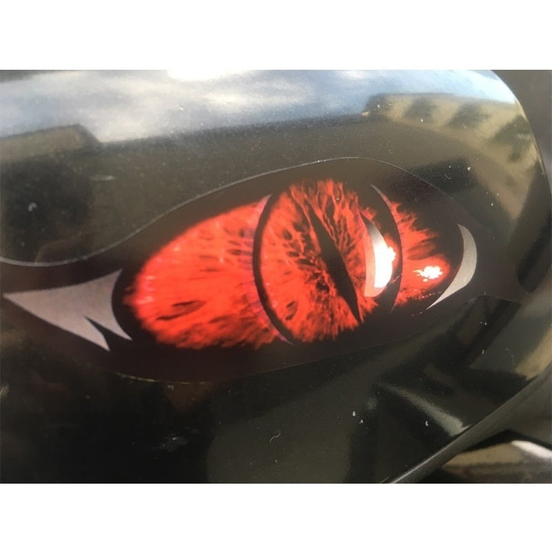 13cm x 5cm 1Pair Red Evil Eye Monster Zombie Vinyl Graphic Car Sticker Each Eye RC Plane DIY Car Body Decals