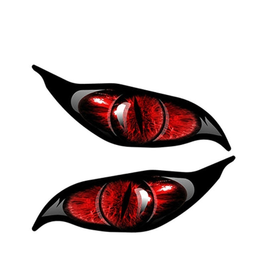 13cm x 5cm 1Pair Red Evil Eye Monster Zombie Vinyl Graphic Car Sticker Each Eye RC Plane DIY Car Body Decals