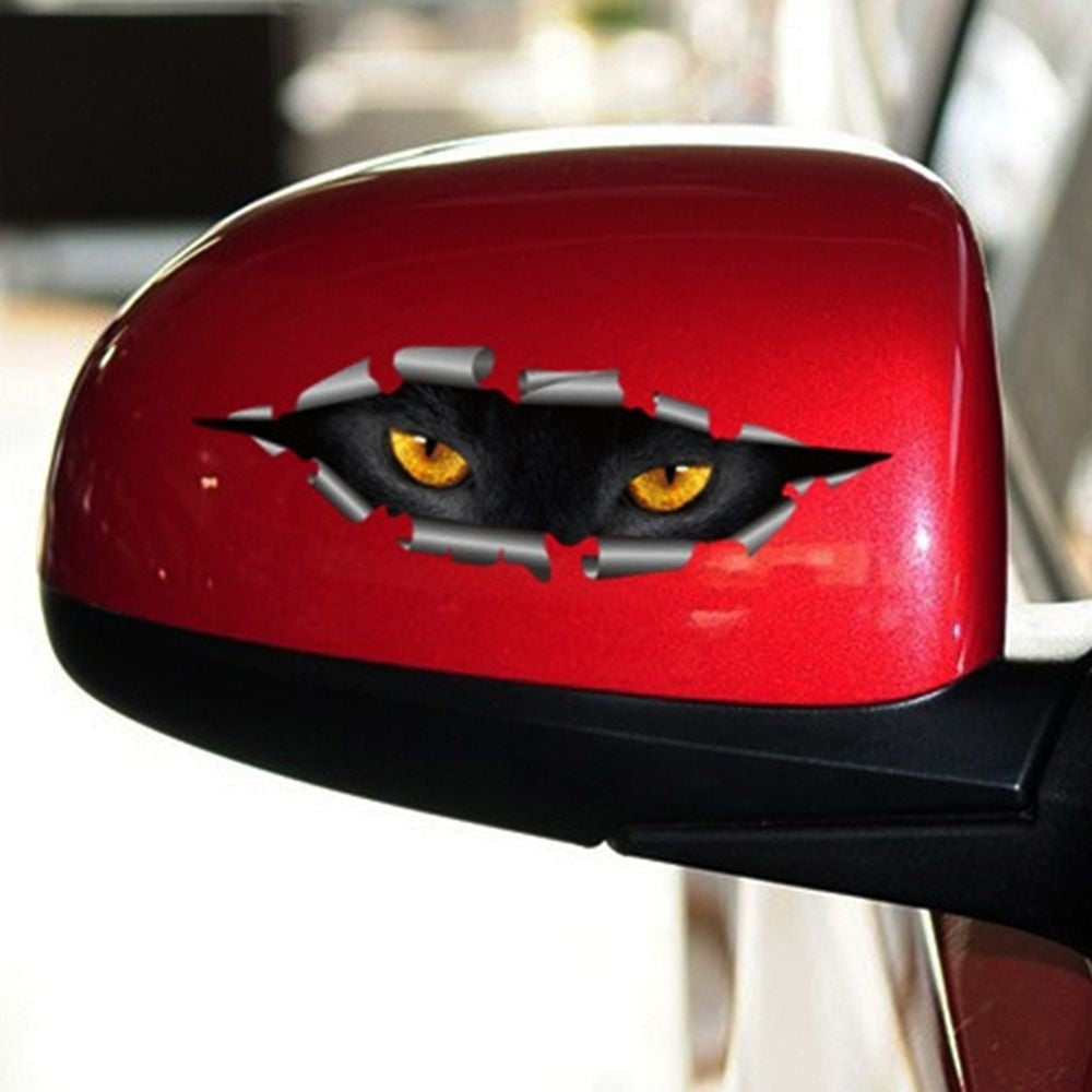 17cm*6cm 2X New Car-styling Cat Eye Waterproof Cars All Monster Eyes Styling Auto Accessories Cat Eye Sticker Car Sticker