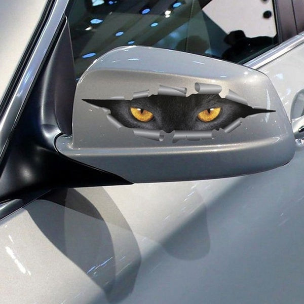 17cm*6cm 2X New Car-styling Cat Eye Waterproof Cars All Monster Eyes Styling Auto Accessories Cat Eye Sticker Car Sticker