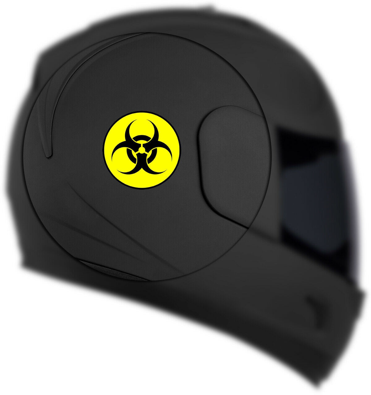 2X Caution Biohazard Symbol Sign Vinyl Sticker Bio-hazard Decal Yellow Black Round