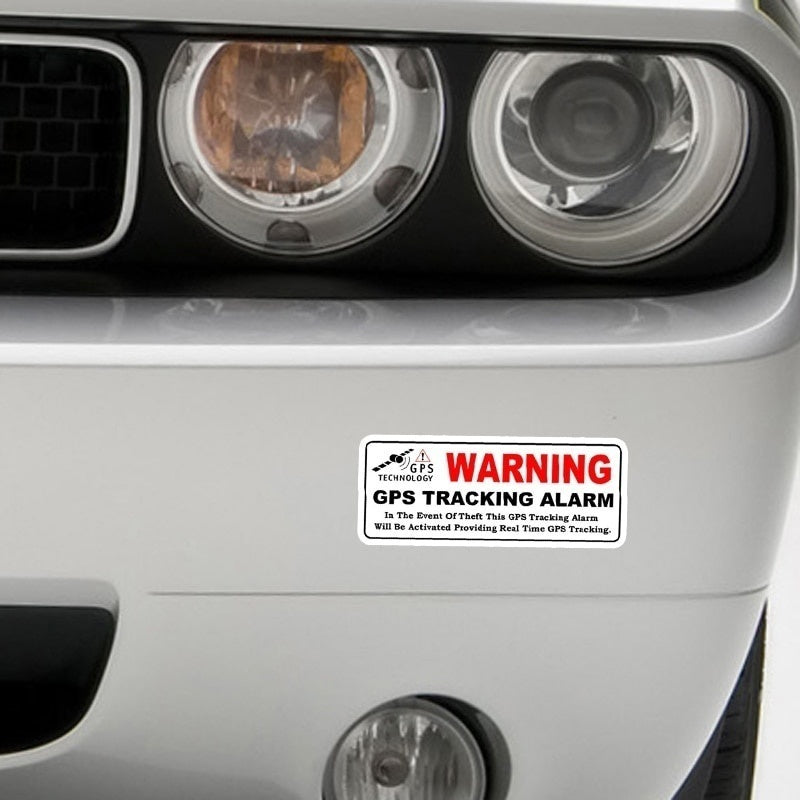 10CM*3.9CM 4X Car Sticker WARNING GPS TRACKING ALARM Personality Decal