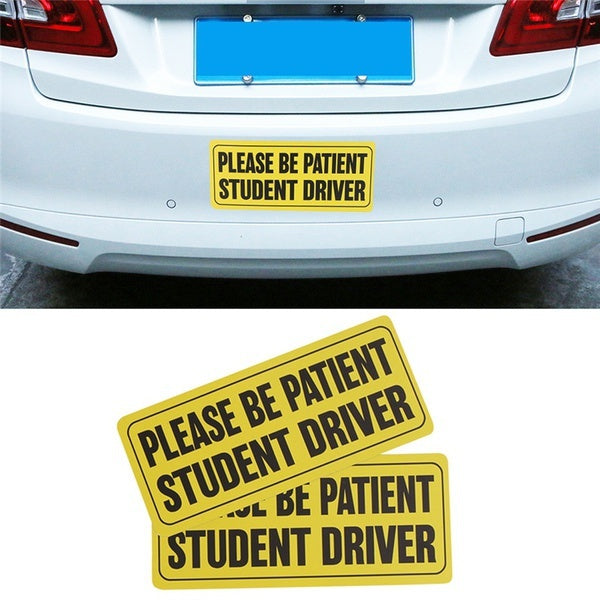 8"x4" 2X Please Be Patient Student Driver Vinyl Sign Decal Car Truck Sticker
