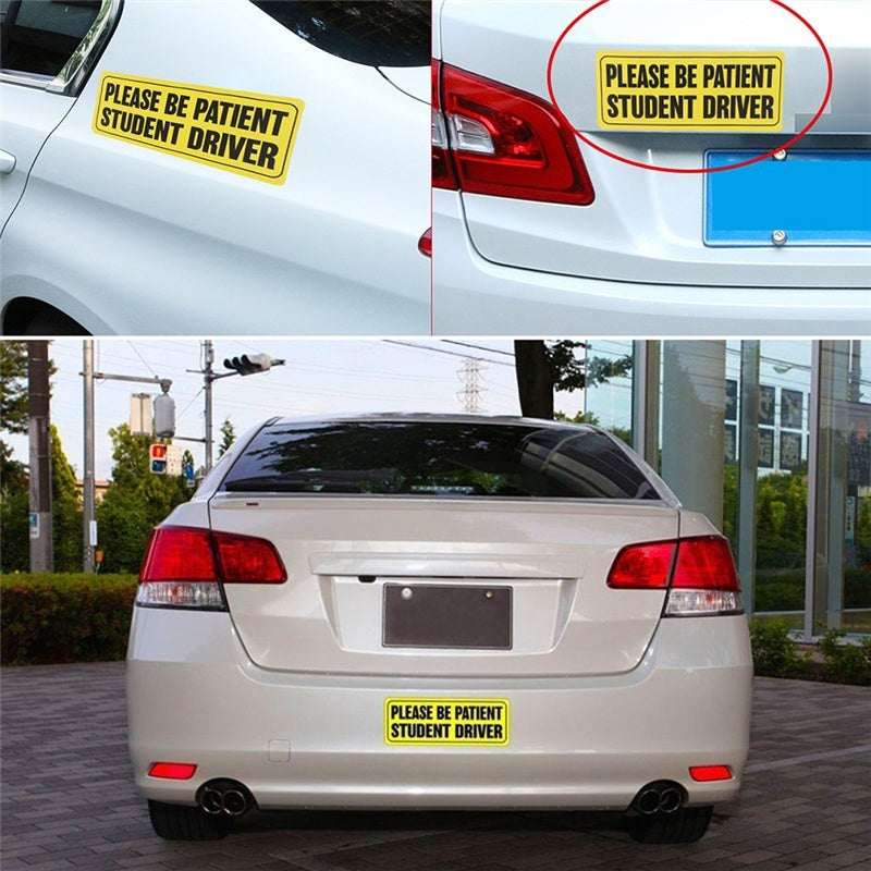 8"x4" 2X Please Be Patient Student Driver Vinyl Sign Decal Car Truck Sticker