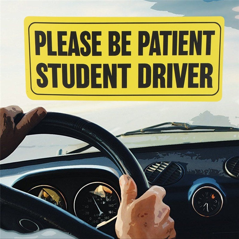8"x4" 2X Please Be Patient Student Driver Vinyl Sign Decal Car Truck Sticker