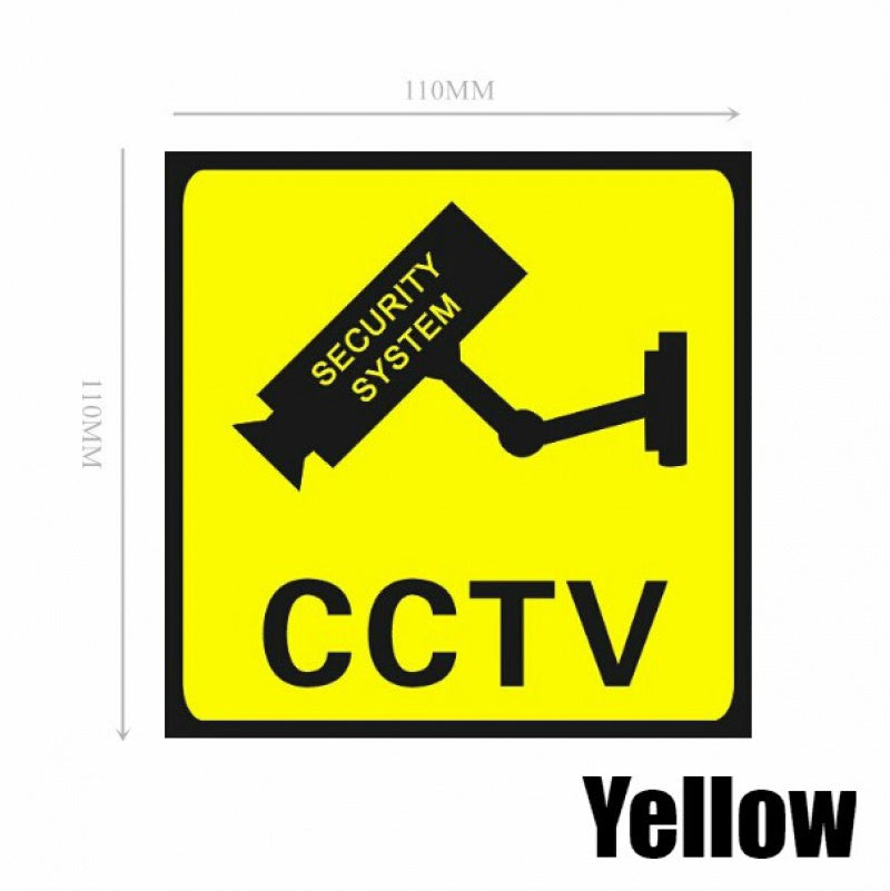 Wall Sticker 24H Video Camera System Warning Sign Waterproof Sunscreen Wall Decal Surveillance Monitor Decal Public Area Security