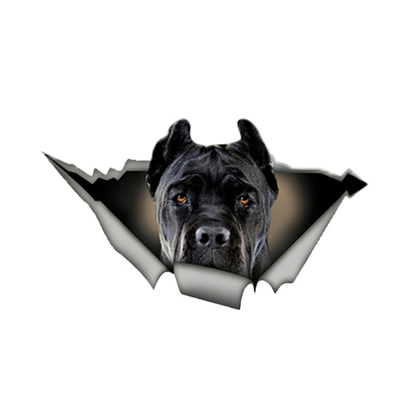 13cmx7.6cm Black Cane Corso Car Sticker Torn Metal Decal Stickers Waterproof Car Styling Pet Dog Decals