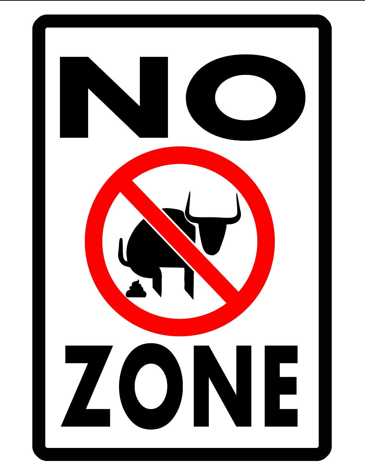 5X8inch No Bull SH%T Sign Sticker Decal Car Sticker Warning Sticker Durable For Door Car Outside