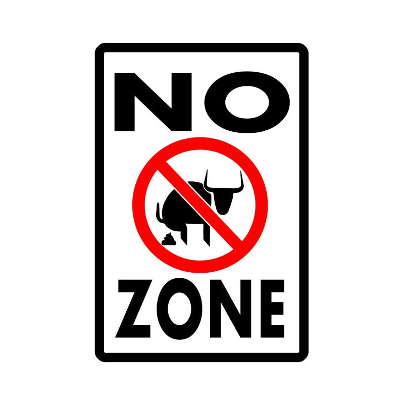5X8inch No Bull SH%T Sign Sticker Decal Car Sticker Warning Sticker Durable For Door Car Outside