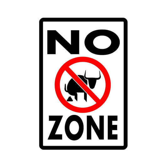 5X8inch No Bull SH%T Sign Sticker Decal Car Sticker Warning Sticker Durable For Door Car Outside
