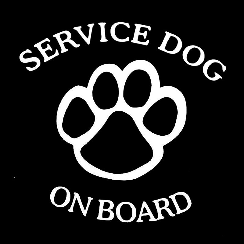 13.4cm*12.8cm Service Dog On Board Fashion Car Sticker Vinyl Decal