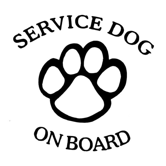 13.4cm*12.8cm Service Dog On Board Fashion Car Sticker Vinyl Decal